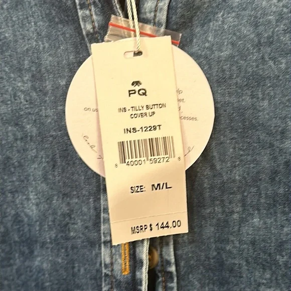 PQ Tilly Button Cover Up - NWT